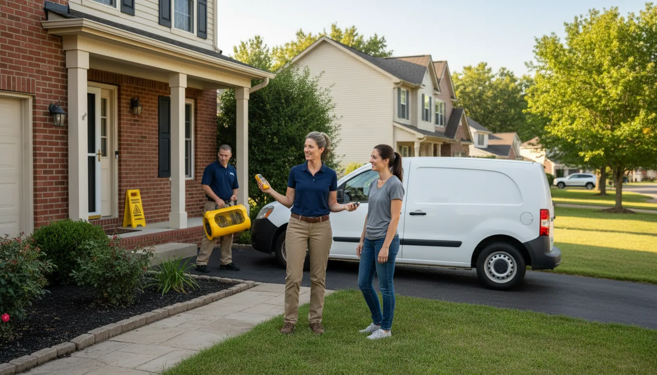Residential water damage restoration in Mitchells, VA